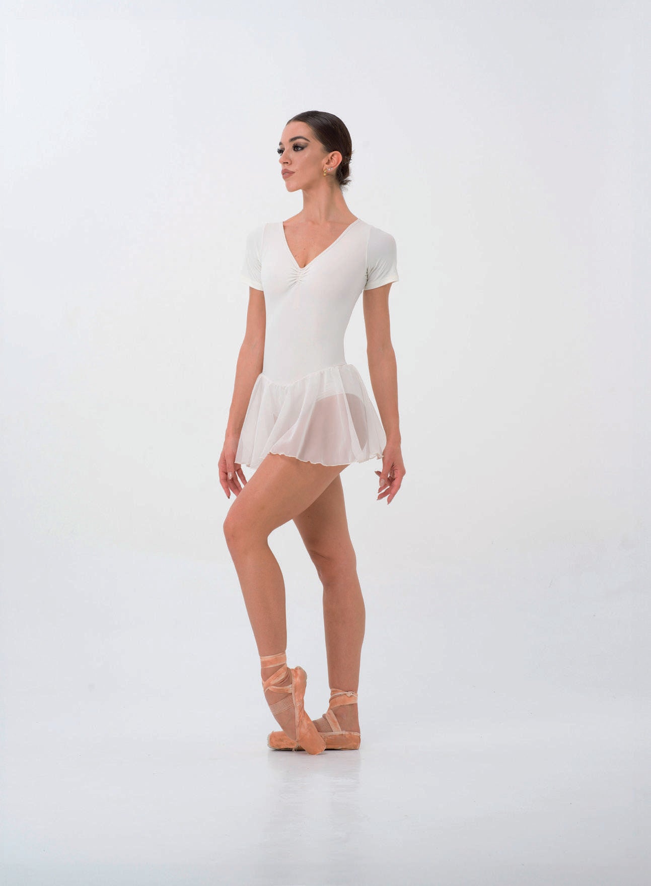Body Mezza Manica con Gonnellino in Chiffon - vista 1